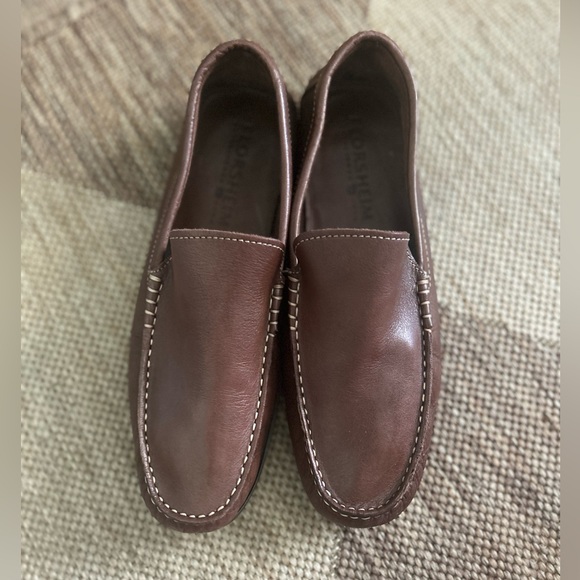 Florsheim Dark Brown Leather Loafers - Picture 1 of 3